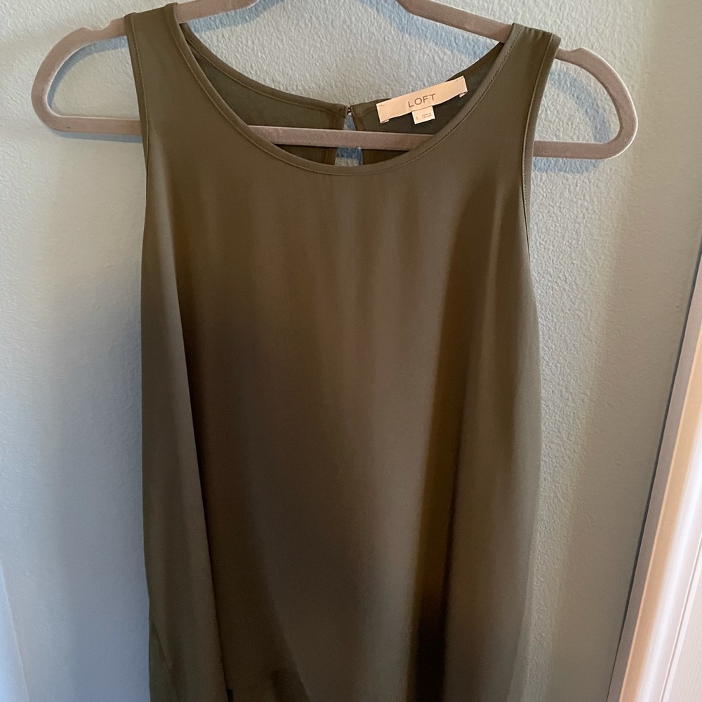 Green blouse, brand LOFT, size medium